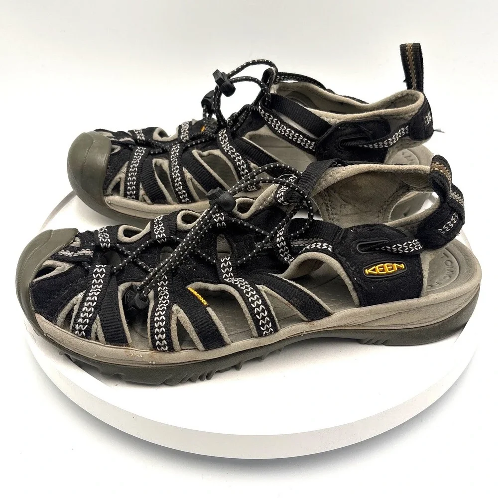 Keen Whisper Womens Black Waterproof Hiking Sport Sandals Size 7.5 US 1012229